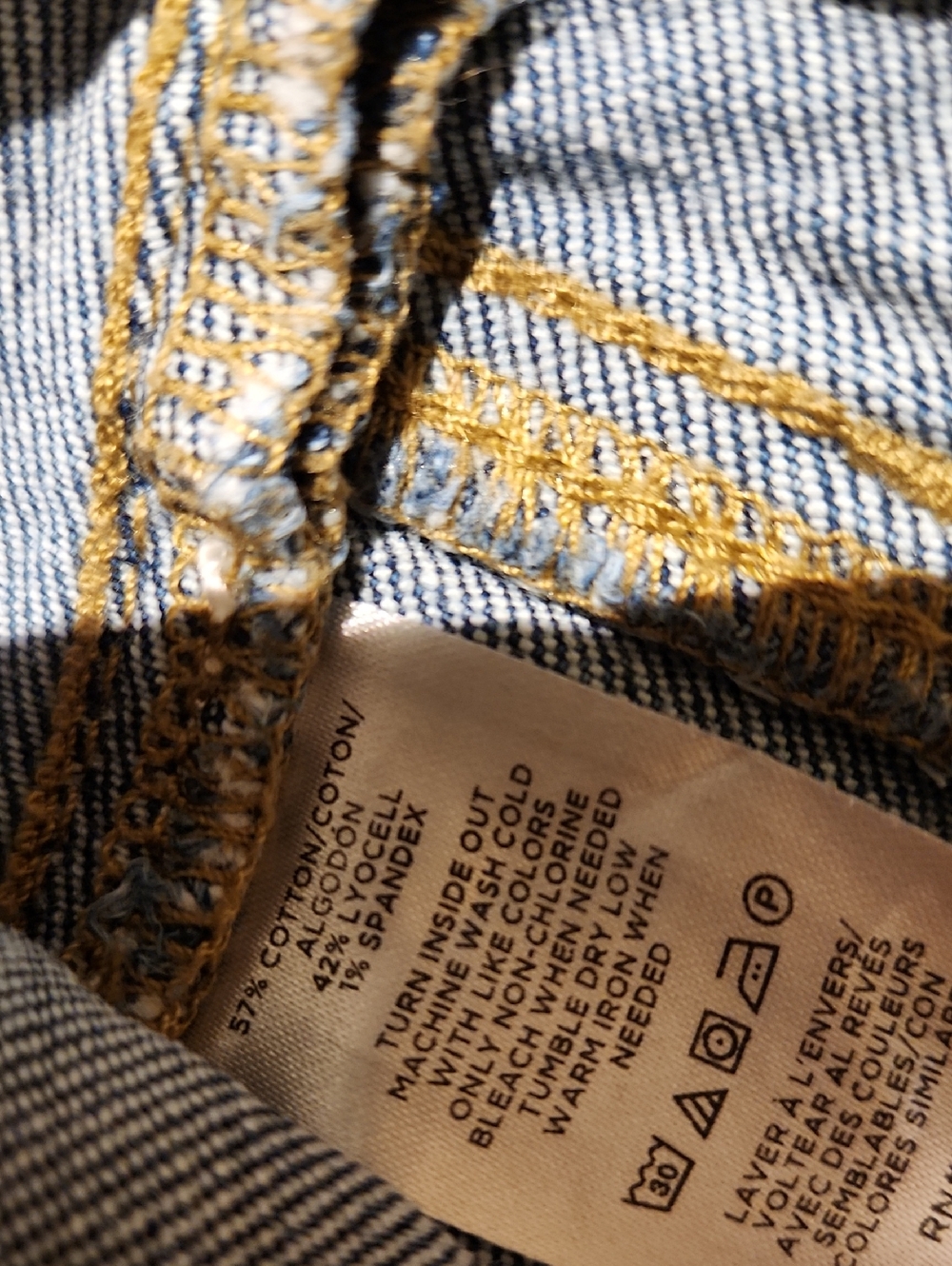 ❤️ ANN TAYLOR HIGH RISE WIDE LEG PATCH POCKET JEANS, 10 (30) - Picture 8 of 10